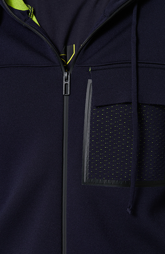 N-Tech Lacivert Kapüşon Yaka Triko Mont