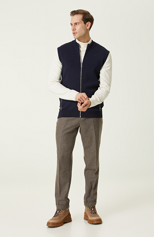 Lacivert Triko Yelek