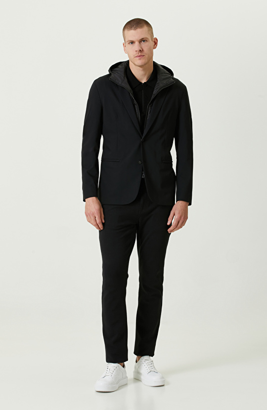 N-Tech Düz Paça Siyah Pantolon