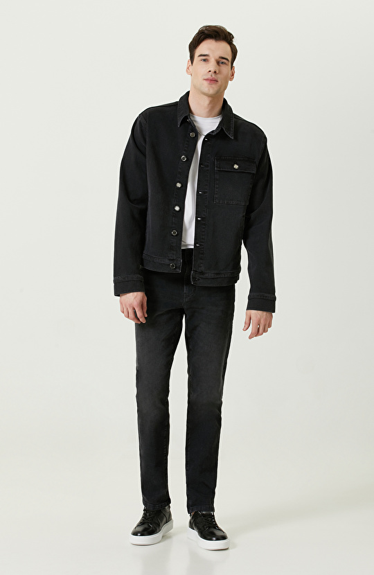 Yan Cepli Antrasit Denim Mont