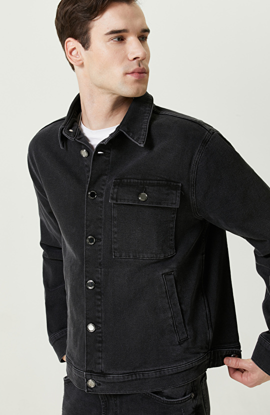 Yan Cepli Antrasit Denim Mont