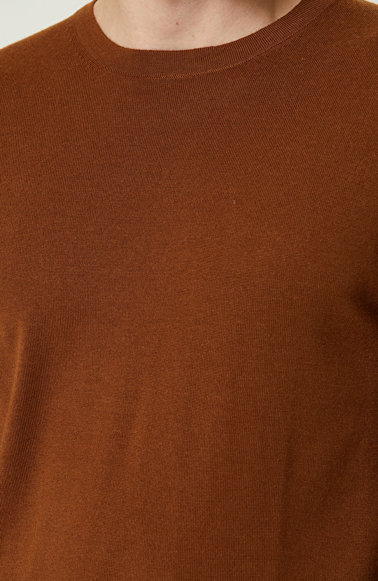 Karamel Bisiklet Yaka Triko Kazak