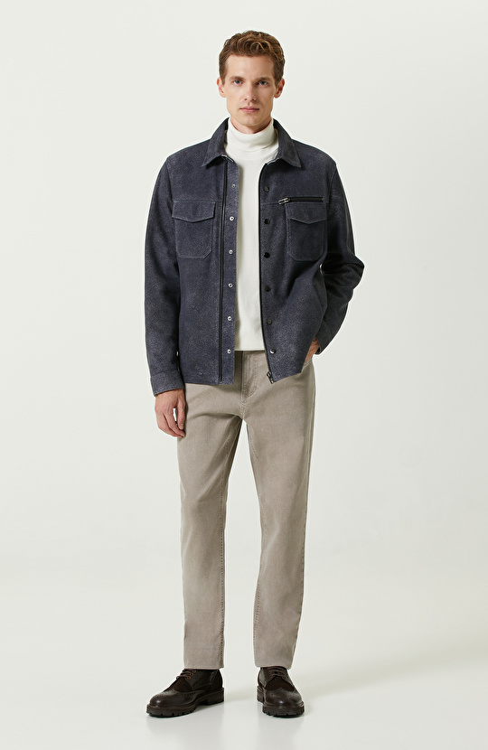 Ekru Balıkçı Yaka Kazak