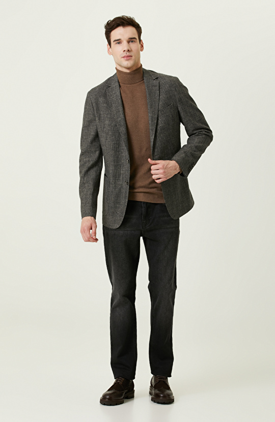 Vizon Balıkçı Yaka Triko Kazak