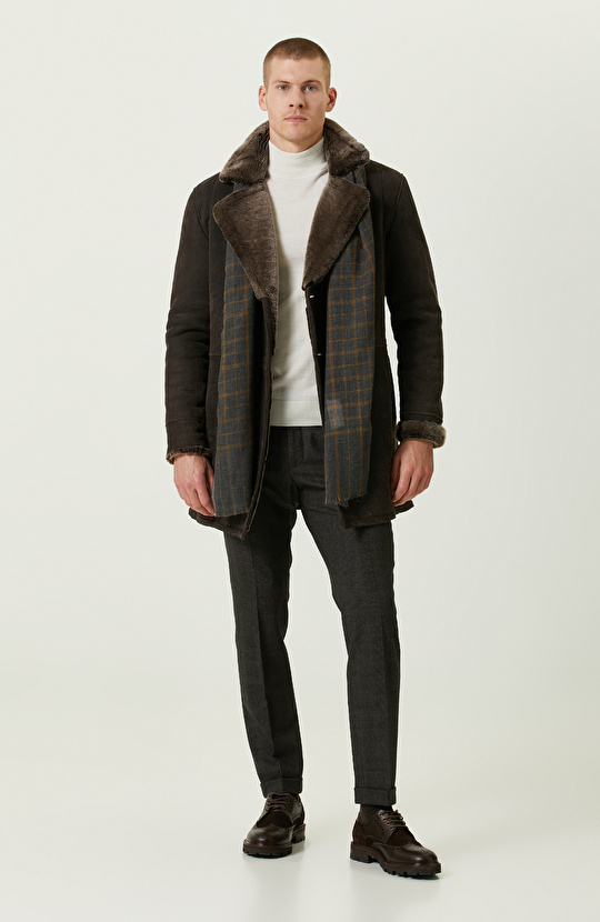 Yarım Balıkçı Yaka Ekru Triko Kazak