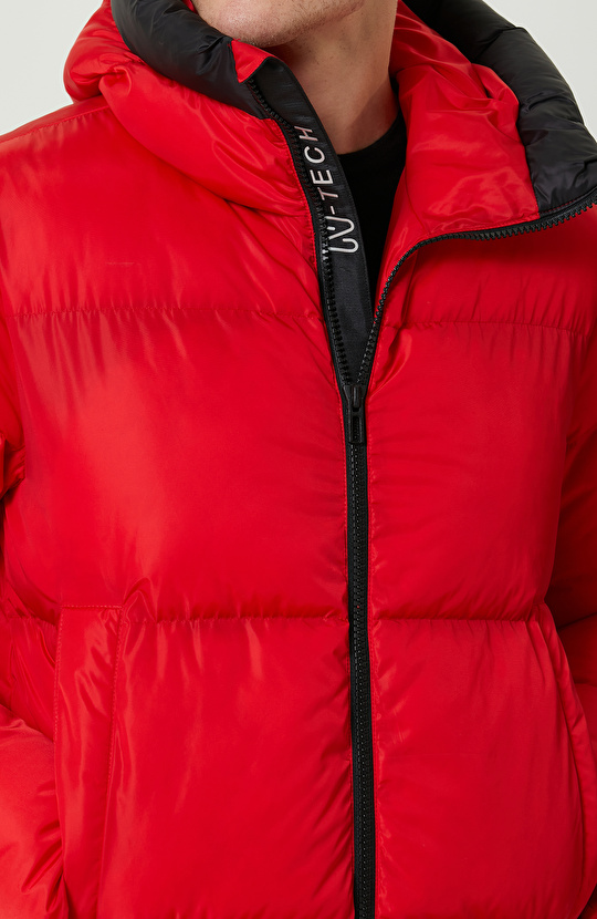 N-Tech Baskı Detaylı Kırmızı Mont