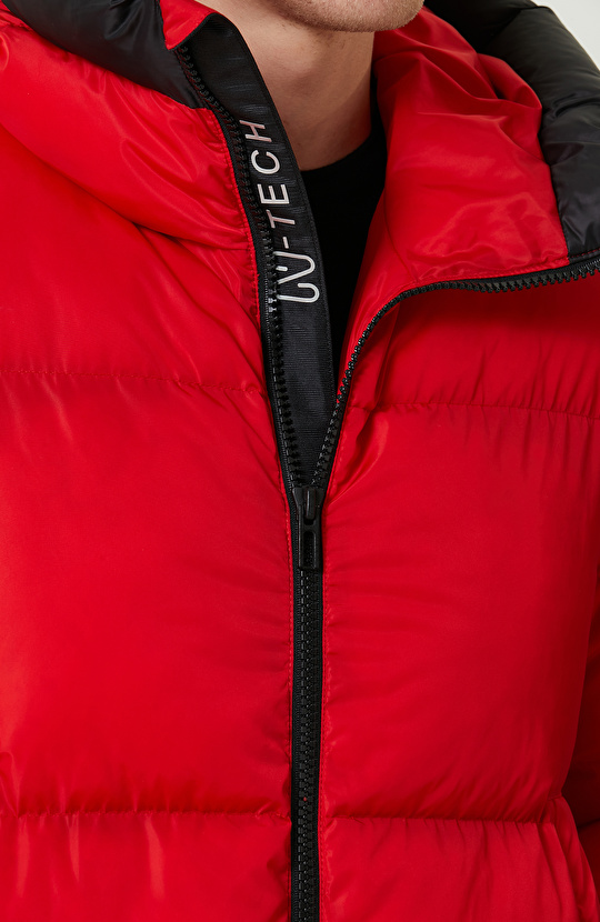 N-Tech Baskı Detaylı Kırmızı Mont