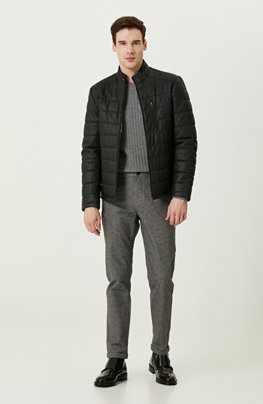 Yan Cepli Siyah Pantolon