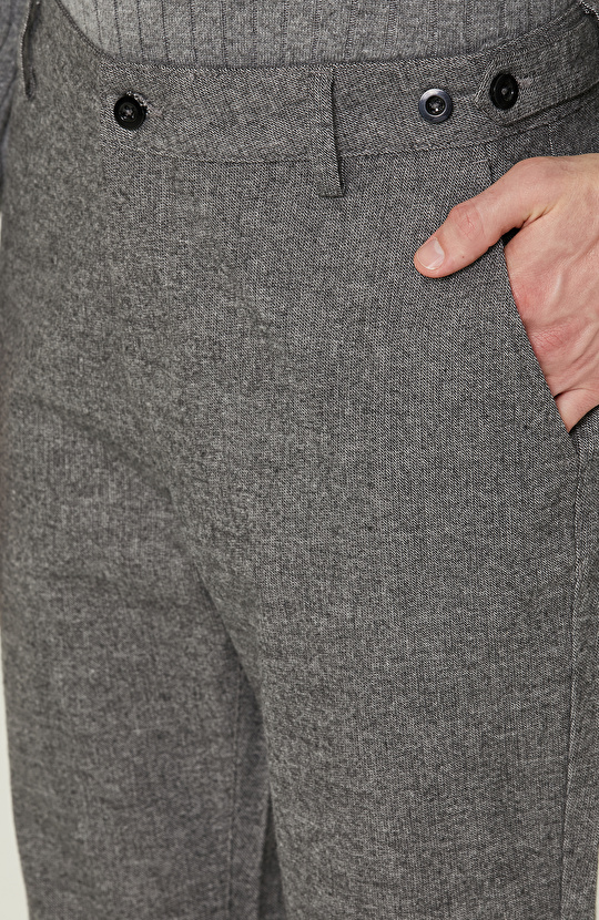 Yan Cepli Siyah Pantolon