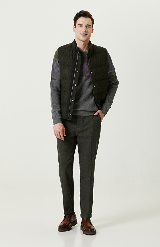 Yan Cepli Haki Pantolon