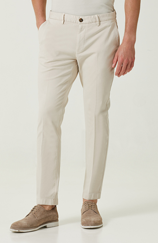 Diyagonal Taş Rengi Pantolon