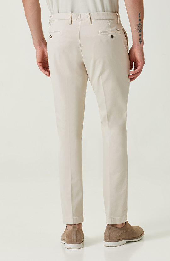 Diyagonal Taş Rengi Pantolon