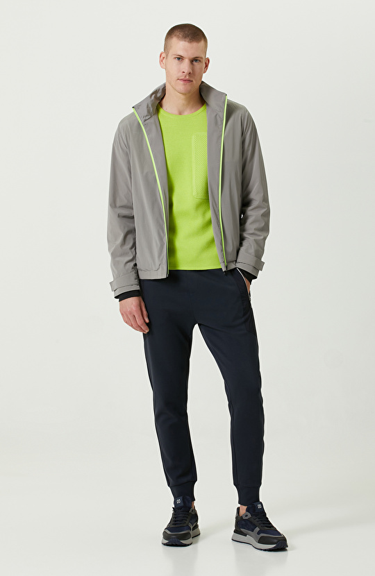 N-Tech Gizli Kapüşon Yaka Gri Mont