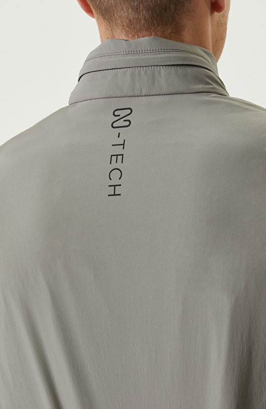 N-Tech Gizli Kapüşon Yaka Gri Mont