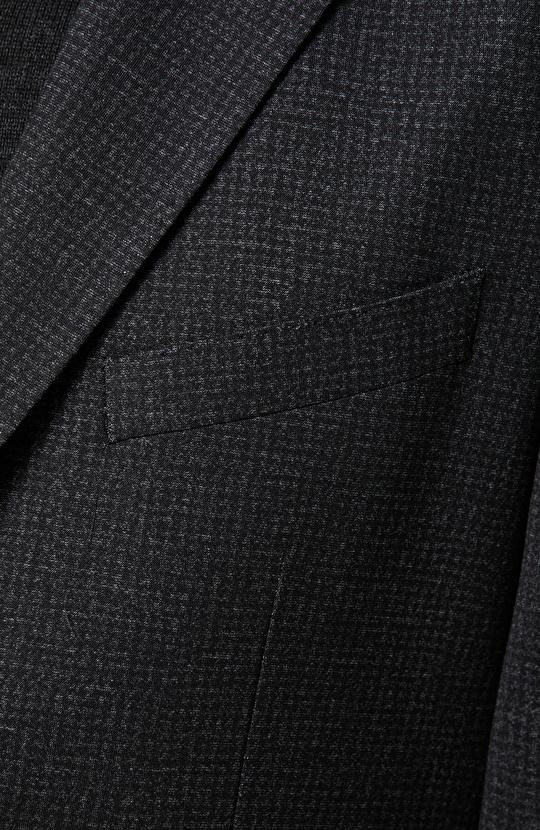 Desenli Antrasit Takım Elbise