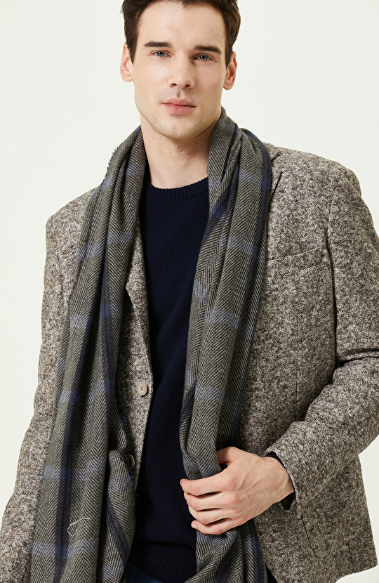 Desenli Kahverengi Ceket