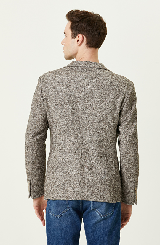 Desenli Kahverengi Ceket