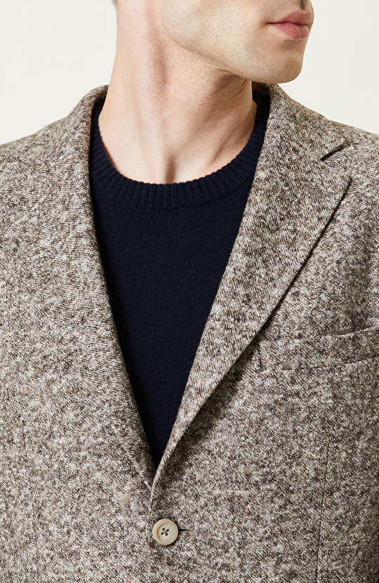 Desenli Kahverengi Ceket