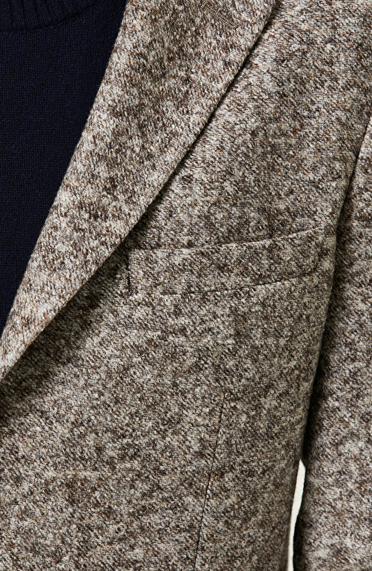 Desenli Kahverengi Ceket