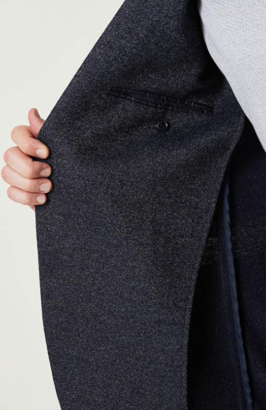 Lacivert Örme Ceket