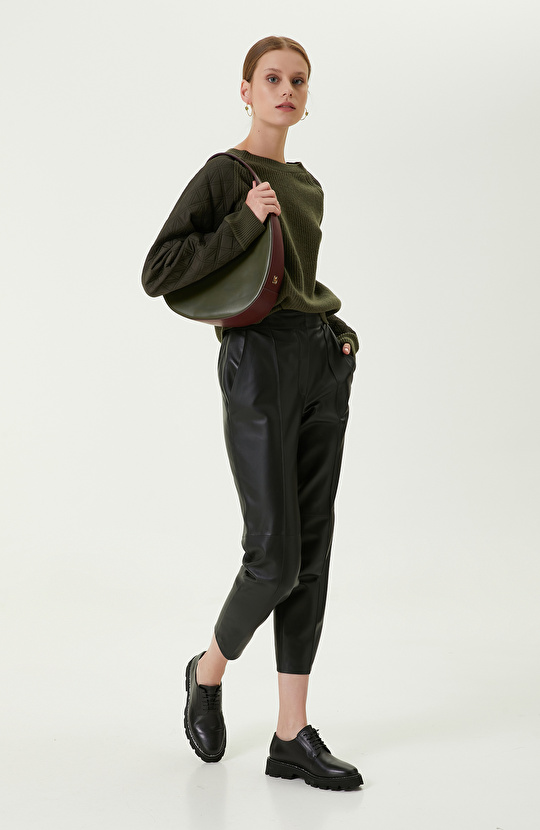 Haki Bisiklet Yaka Triko Kazak