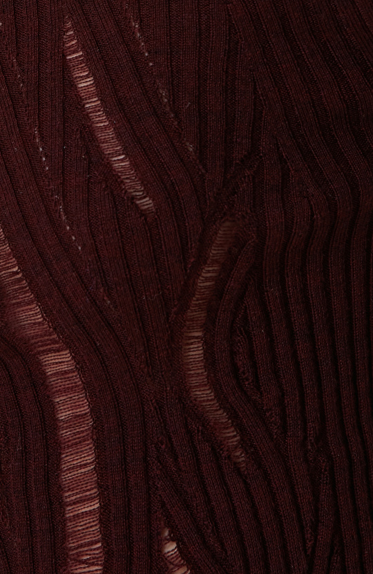 Yünlü Bordo Bisiklet Yaka Triko Kazak