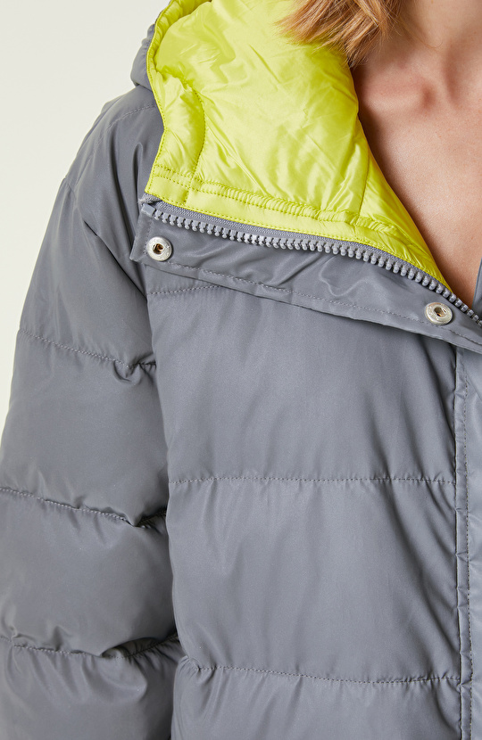 N-Tech Çift Renkli Puffer Kaban