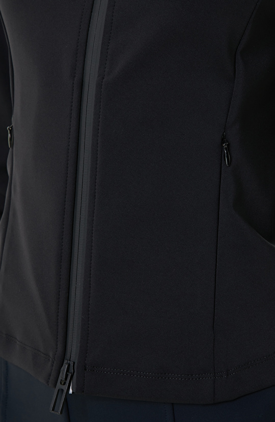 N-Tech Ön Beden Fermuarlı Siyah Sweatshirt