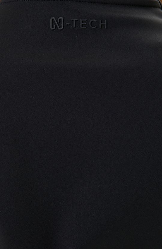 N-Tech Ön Beden Fermuarlı Siyah Sweatshirt