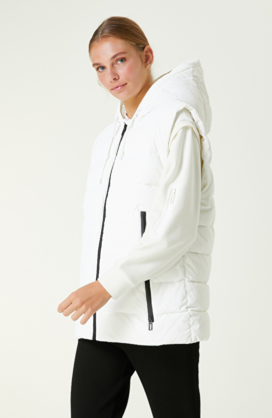 N-Tech Kırık Beyaz Puffer Casual Yelek