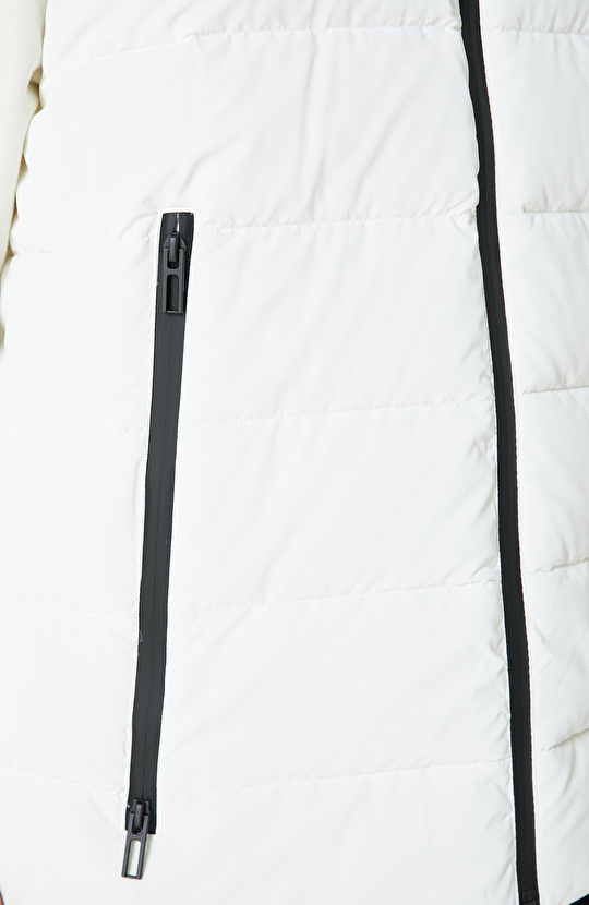 N-Tech Kırık Beyaz Puffer Casual Yelek