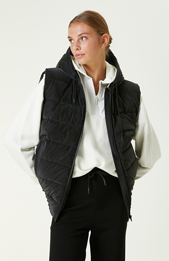 N-Tech Siyah Puffer Casual Yelek