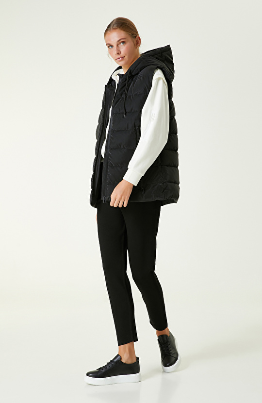 N-Tech Siyah Puffer Casual Yelek