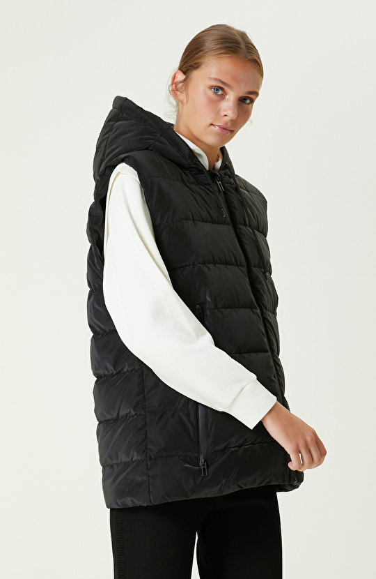 N-Tech Siyah Puffer Casual Yelek