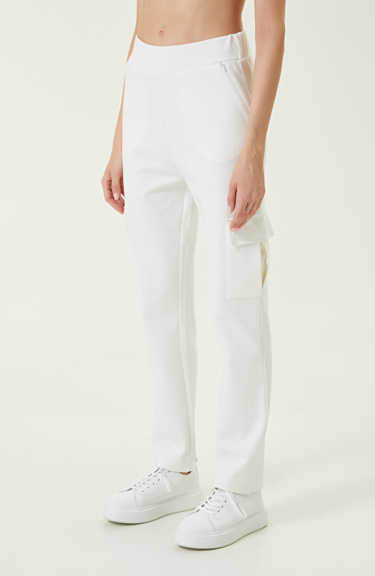 N-Tech Ekru Kargo Cepli Eşofman Altı