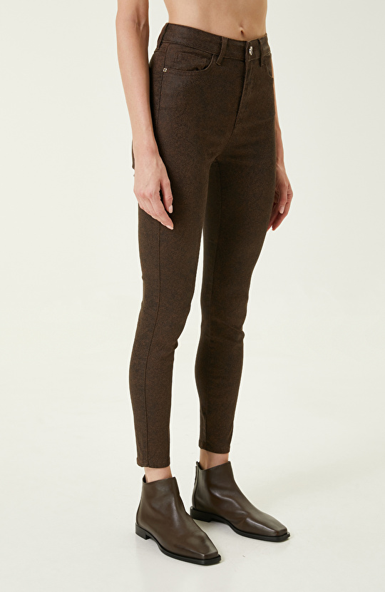 Açık Kahverengi Dar Paça Casual Pantolon