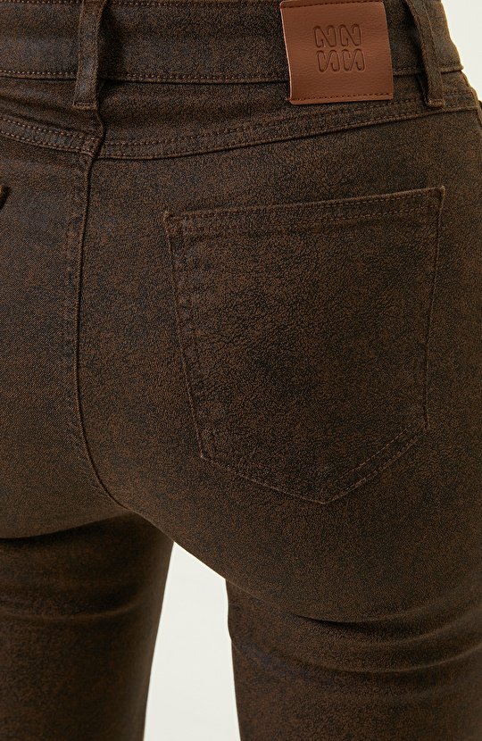 Açık Kahverengi Dar Paça Casual Pantolon