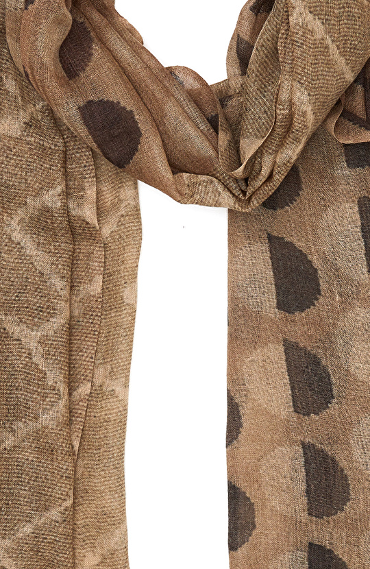 Kahverengi Desenli Erkek Yün Şal