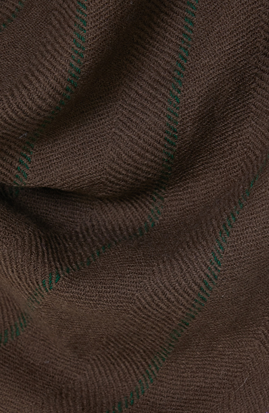 Kahverengi Unisex Yün Şal