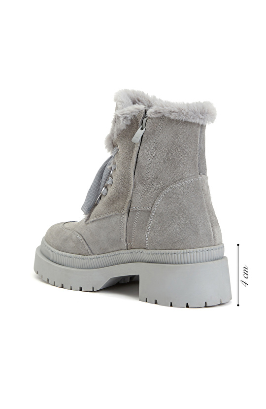 Gri Kadın Süet Bot