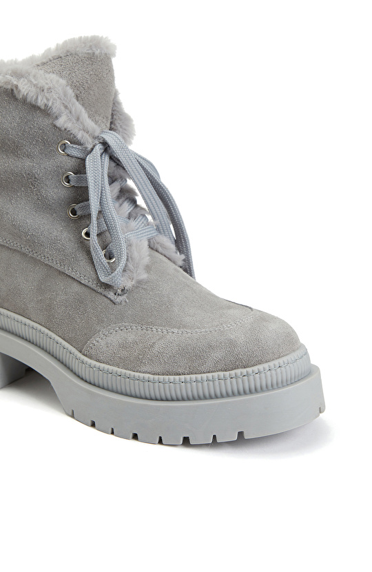 Gri Kadın Süet Bot