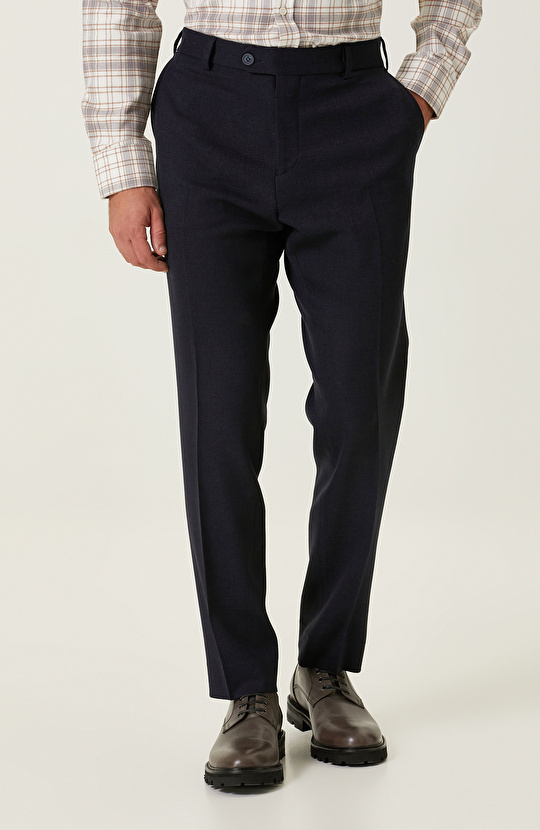 Lacivert Örme Pantolon