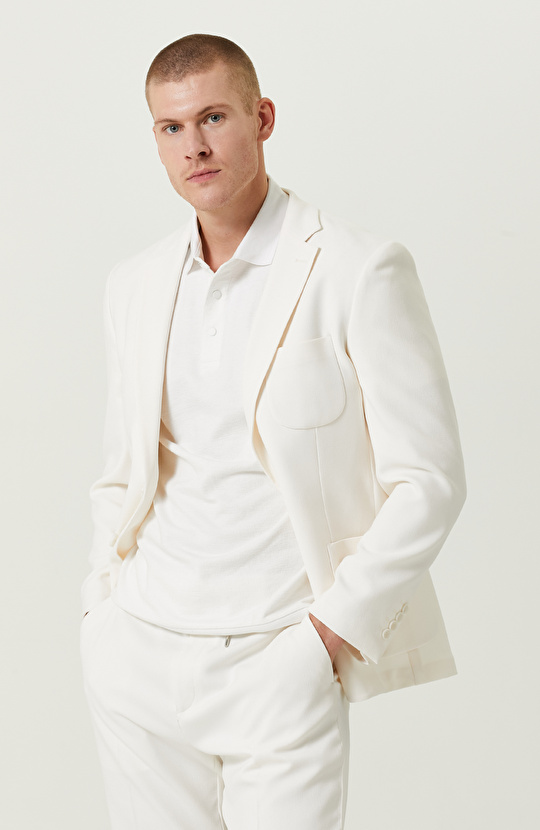 Ekru Örme Takım Elbise