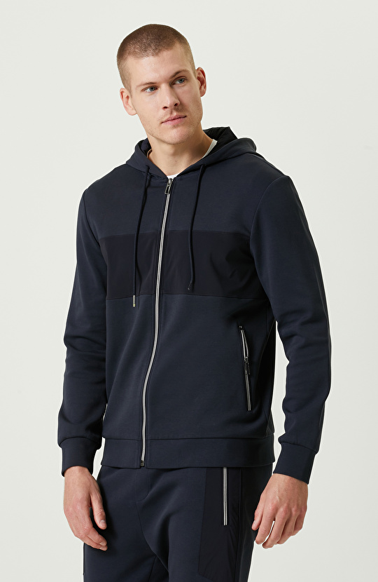 N-Tech Kapüşon Yaka Lacivert Sweatshirt