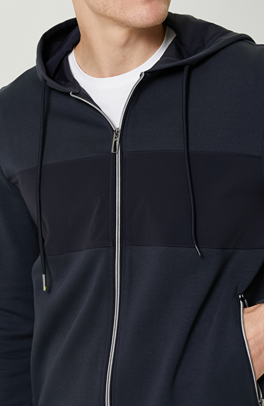 N-Tech Kapüşon Yaka Lacivert Sweatshirt