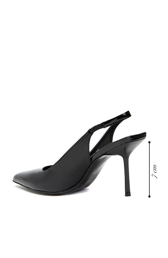 Siyah Deri Stiletto