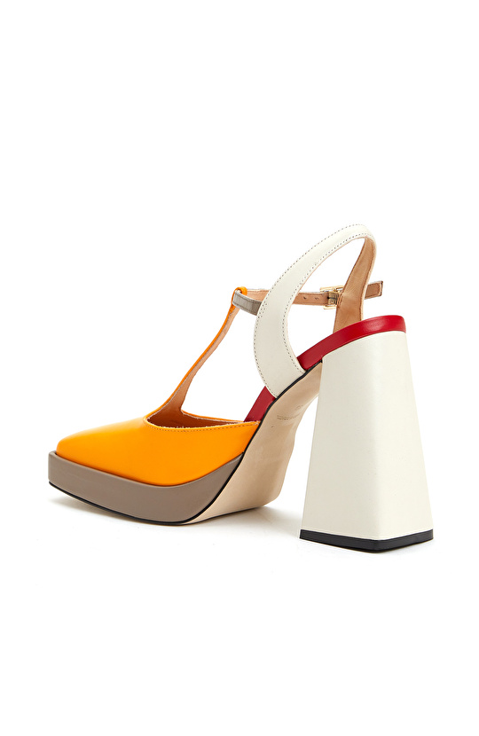 Renkli Kadın Deri Sandalet