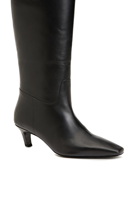 Siyah Kadın Deri Çizme