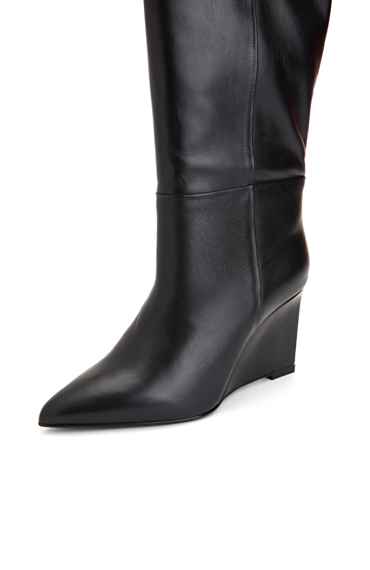 Siyah Kadın Deri Çizme