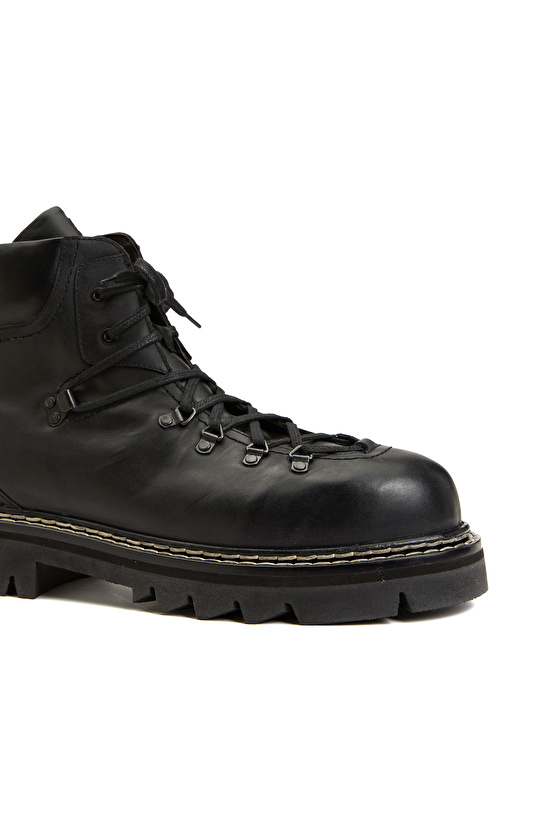 Siyah Erkek Deri Bot